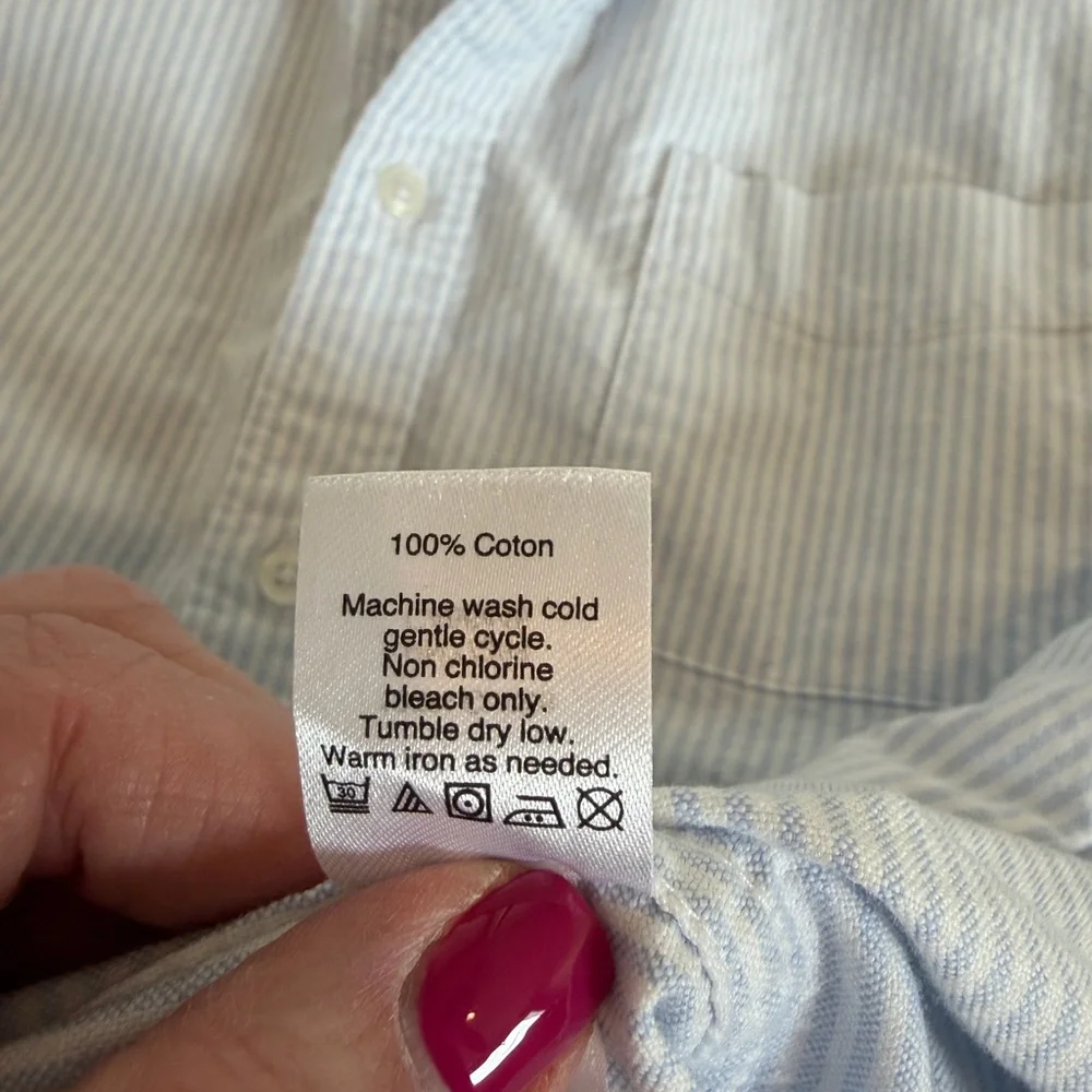 J. Crew Mercantile Flex Button Down Shirt Men’s Size XL Classic Pinstripe X8